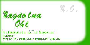 magdolna ohl business card
